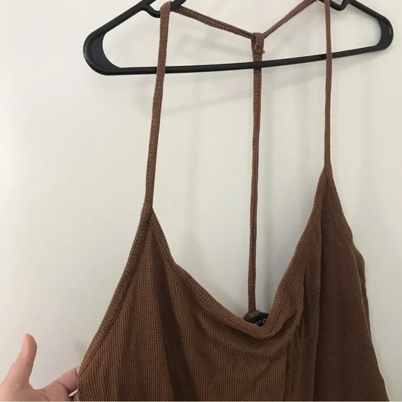 3/$15 Prettylittlething brown thermal spaghetti strap maxi dress  20 - Picture 3 of 11